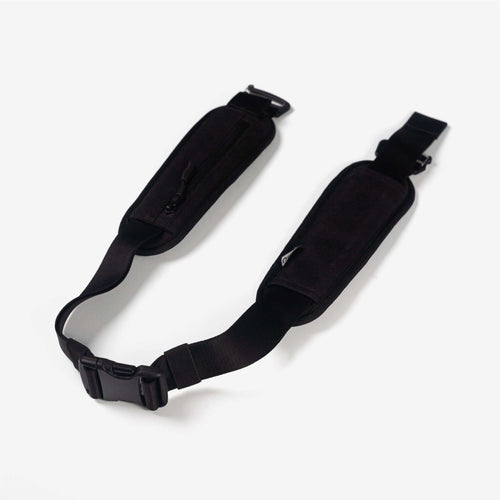 UNIT 1 Riding Kit black strap with padded pouches and quick-release buckles